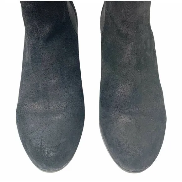Rag &amp; Bone Devon Black Suede Leather Ankle Bootie