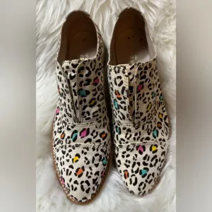 Rainbow Animal Print Loafers