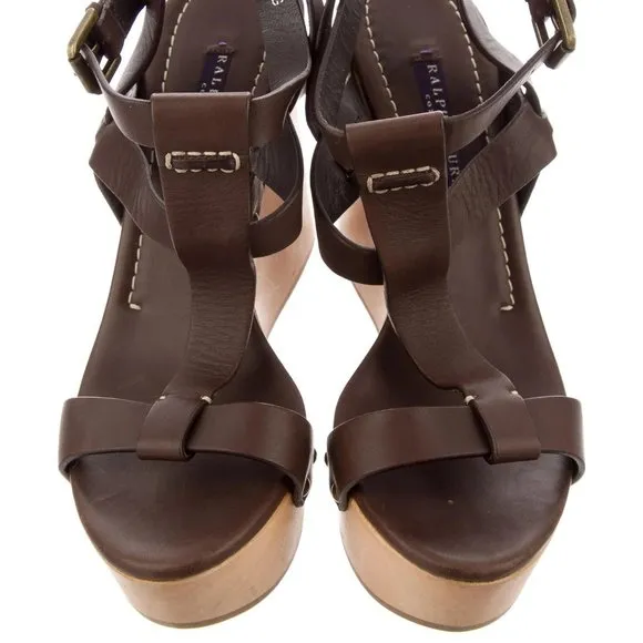 Ralph Lauren Collection Platform Sandals Wedges 8 🔥HP🔥