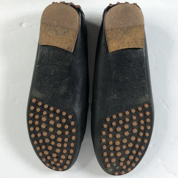 Ralph Lauren Collection Purple Label 9.5 Black Leather Driving Loafers Shoes