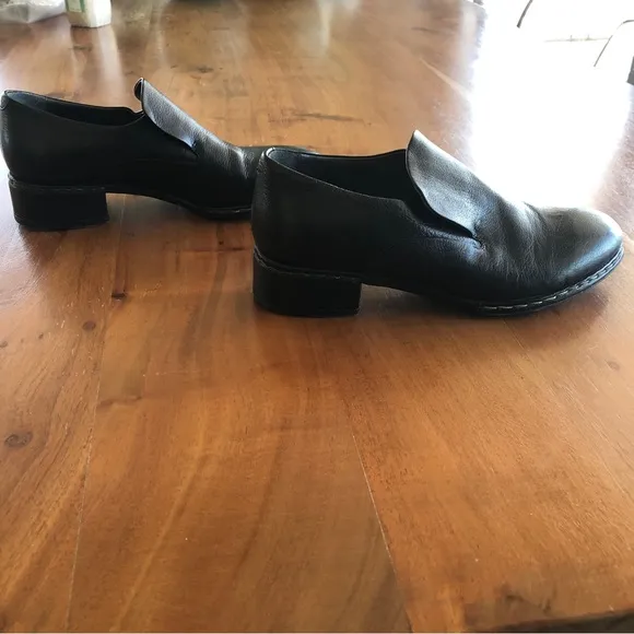 Rare Measponte Italian Hand‎ Made Black Leather Shoes Sz 37.5 - EUC