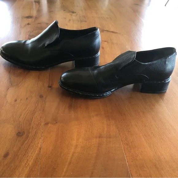 Rare Measponte Italian Hand‎ Made Black Leather Shoes Sz 37.5 - EUC