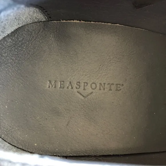 Rare Measponte Italian Hand‎ Made Black Leather Shoes Sz 37.5 - EUC