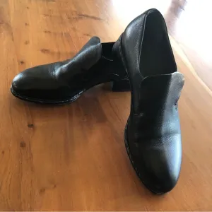 Rare Measponte Italian Hand‎ Made Black Leather Shoes Sz 37.5 - EUC