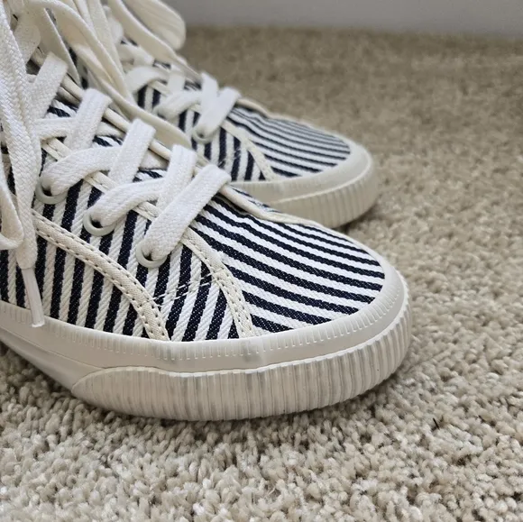 Re Done 90s High Top Sneaker Shoes Womens EU 36 Striped Canvas