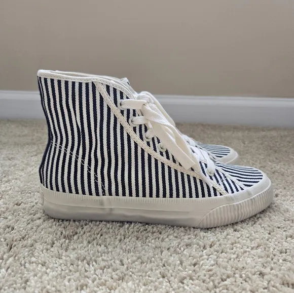 Re Done 90s High Top Sneaker Shoes Womens EU 36 Striped Canvas