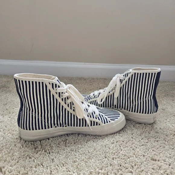 Re Done 90s High Top Sneaker Shoes Womens EU 36 Striped Canvas