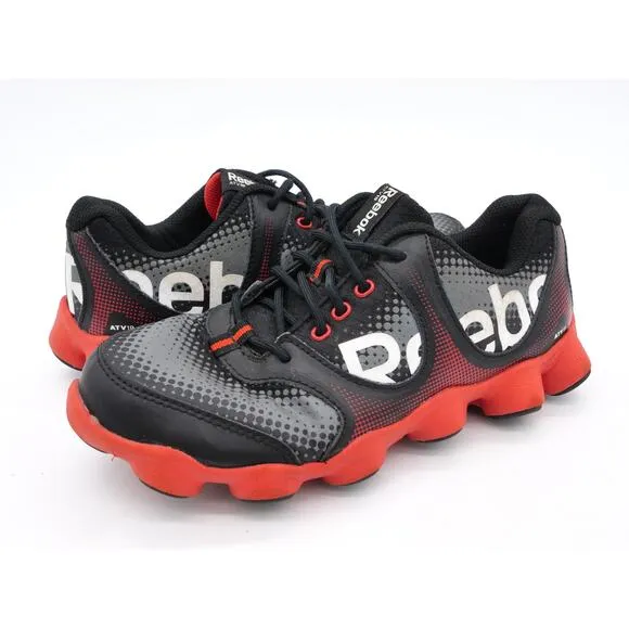 Reebok ATV 19 Running Shoes Mens 5 Black Red Lace Up Athletic Sneakers