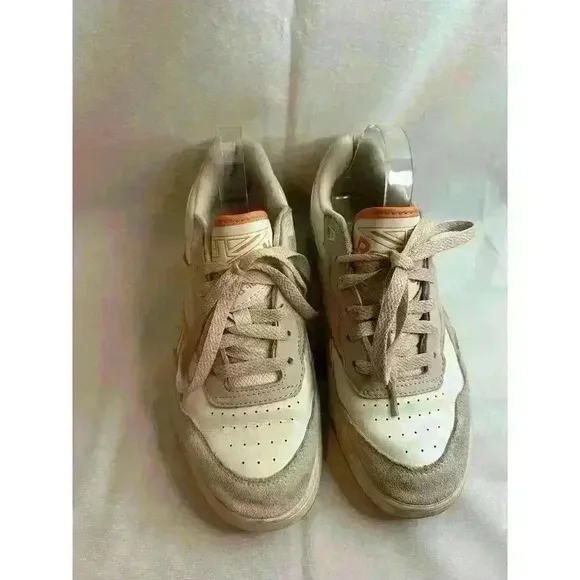 Reebok Women's Lifestyle BB 4000 Sneakers Sz 9 in White Soft Ecru/Coral Court