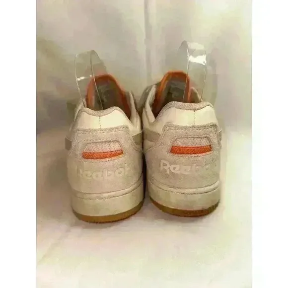 Reebok Women's Lifestyle BB 4000 Sneakers Sz 9 in White Soft Ecru/Coral Court