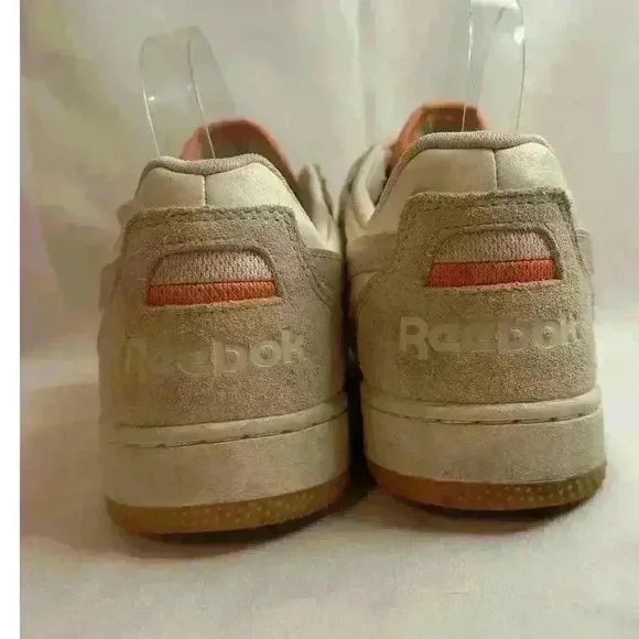 Reebok Women's Lifestyle BB 4000 Sneakers Sz 9 in White Soft Ecru/Coral Court