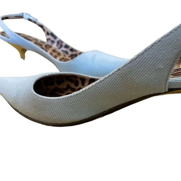 Roberto Cavalli Light Blue Sling Backs Size 35.5