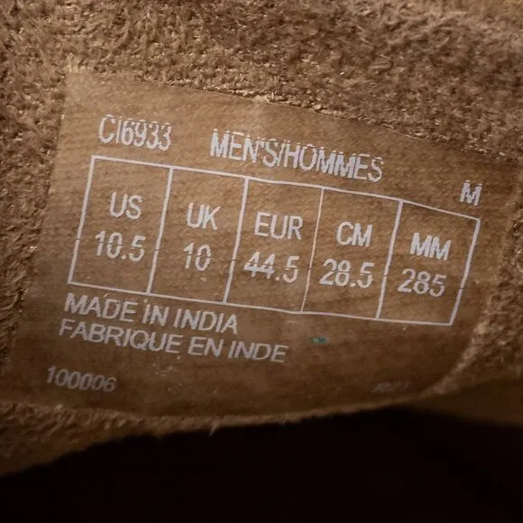 Rockport - Axelrod - Men's 10.5 - Brown Tan Nubuck/Faux Fur Crush-Back Slippers