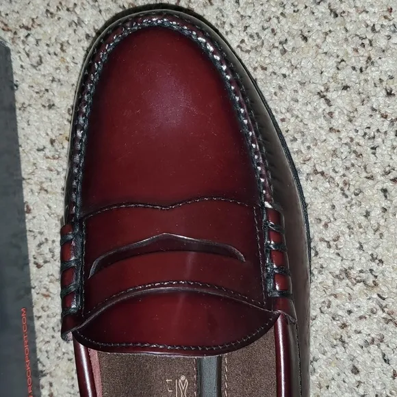 Rockport DMX Penny Men's Burgundy Leather Loafer Shoes