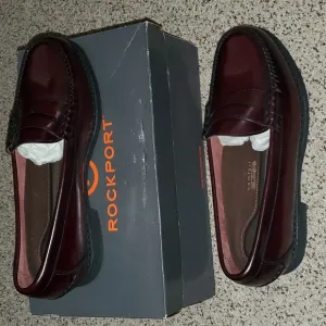Rockport DMX Penny Men's Burgundy Leather Loafer Shoes