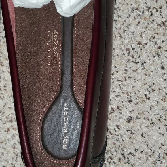 Rockport DMX Penny Men's Burgundy Leather Loafer Shoes
