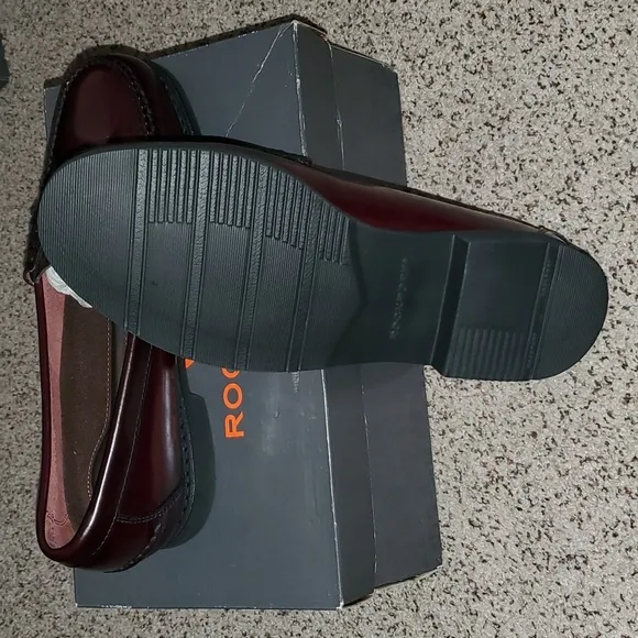 Rockport DMX Penny Men's Burgundy Leather Loafer Shoes