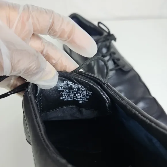 Rockport Leather Upper Balance Men Shoes Black Size 9 1/2 M