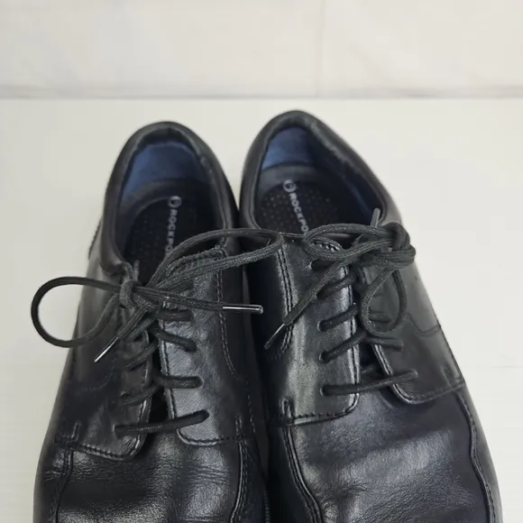 Rockport Leather Upper Balance Men Shoes Black Size 9 1/2 M