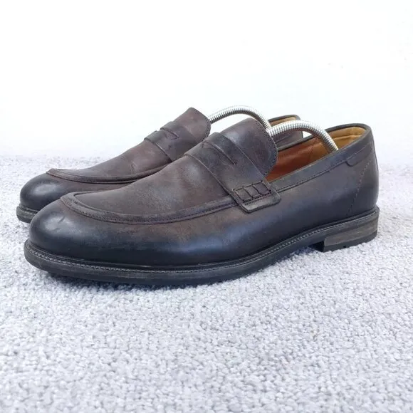 Rodd &amp; Gunn Penny Loafer Mens Size 43 EU Dress Shoes Slip On Brown Leather