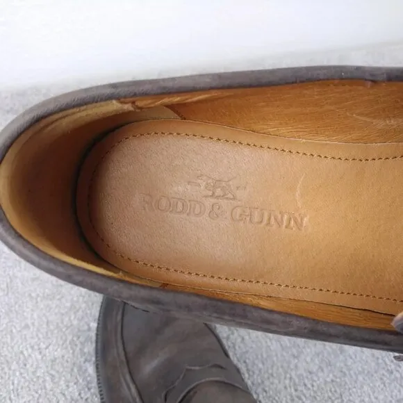 Rodd &amp; Gunn Penny Loafer Mens Size 43 EU Dress Shoes Slip On Brown Leather