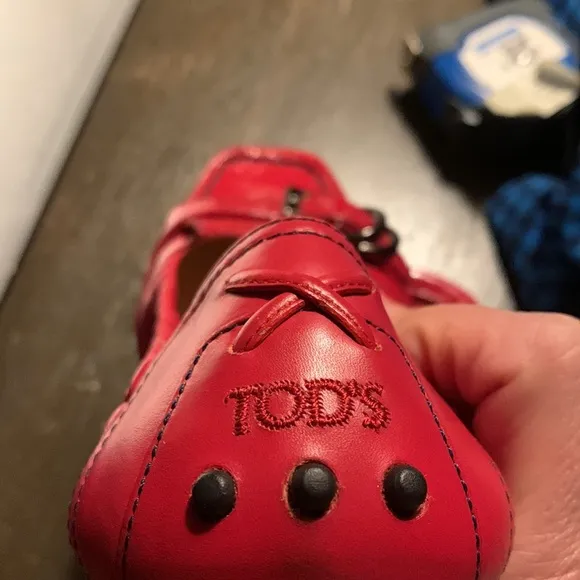 Rods red leather driving shoes. Never worn‎ . 595 retail