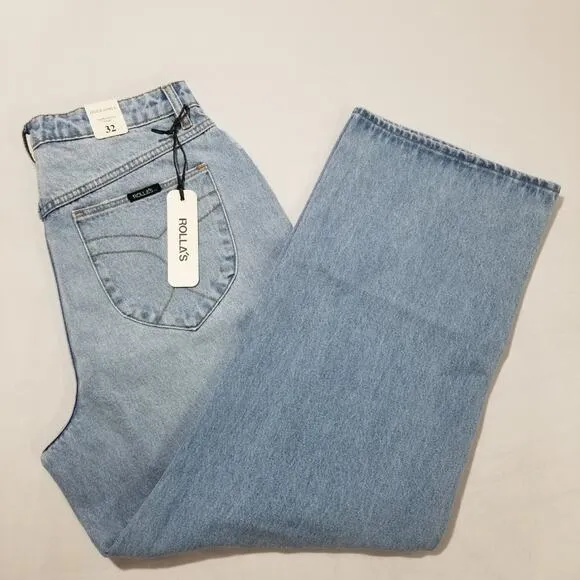 Rolla's Jeans Size 32 Heidi Ankle High Rise Relaxed Straight Loose Old Stone NWT