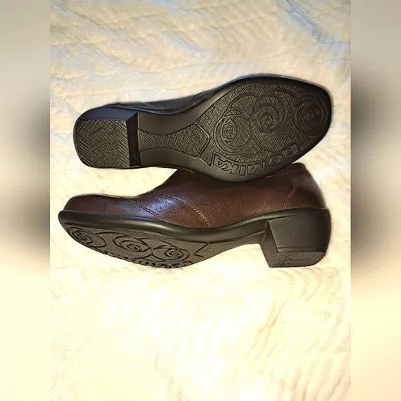 Romika Women's Brown Leather Mules Shoes Size 6.5