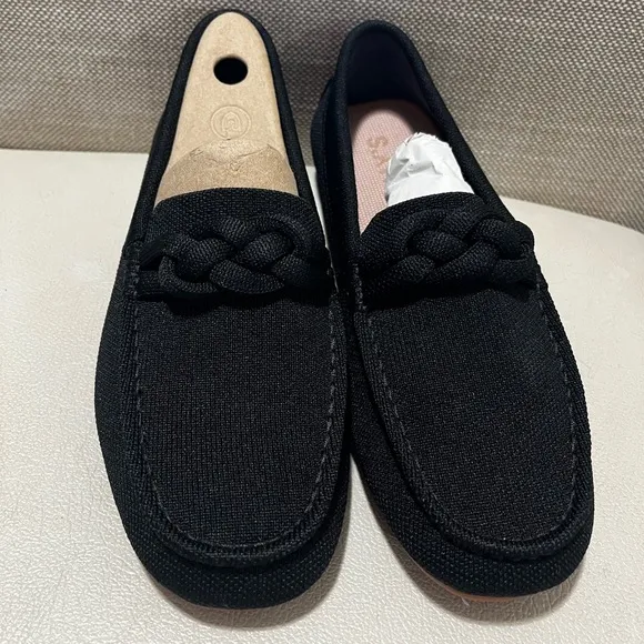 Rothy's The Braid Driver Slip Ons Loafer Shoes In Black  Women’s Size 10