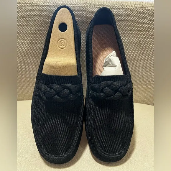 Rothy's The Braid Driver Slip Ons Loafer Shoes In Black  Women’s Size 10
