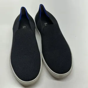 Rothy's The Original Slip On Sneaker Black Solid Washable Shoes Women's Size 8