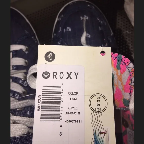 Roxy denim fashion sneakers shoes Zipper Hi Top Sneakers palm print canvas shoes