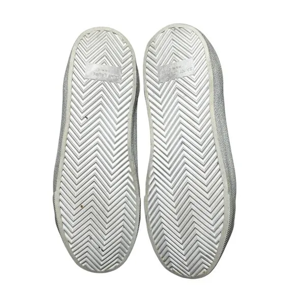 Saint Laurent Women's Court Classic Canvas Leather Low Top Sneakers 38