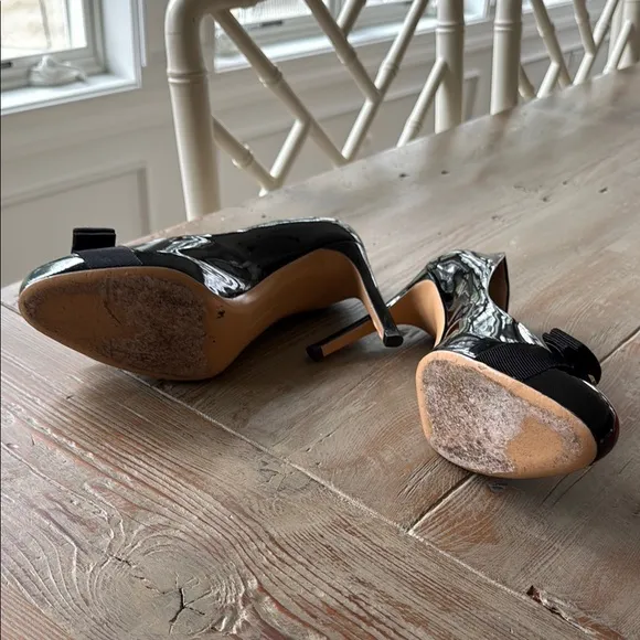 Salvatore Ferragamo Black Patent Leather Women's Shoes