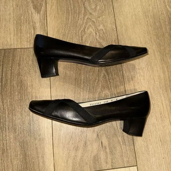 Salvatore Ferragamo Boutique Womens Black Leather Shoes Size 8‎ B