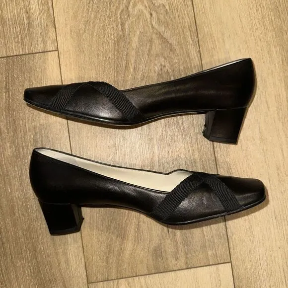 Salvatore Ferragamo Boutique Womens Black Leather Shoes Size 8‎ B