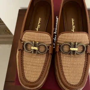 Salvatore Ferragamo Women Tan Loafers