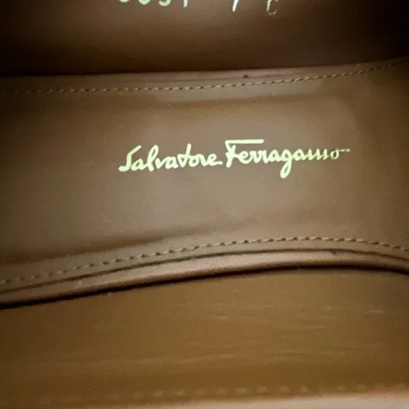 Salvatore Ferragamo Women Tan Loafers