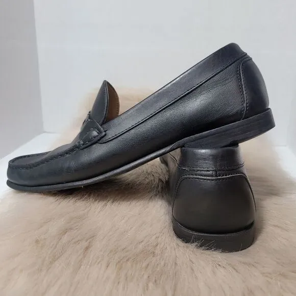 Salvatore Ferragamo Buckle Black Leather Loafer Shoes Size 9D