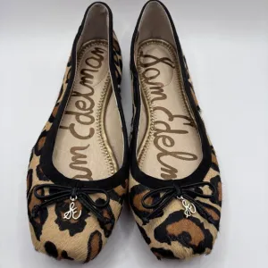 Sam Edelman Felicia Leopard Flat Calf Fur Leather 135823 Sz 6