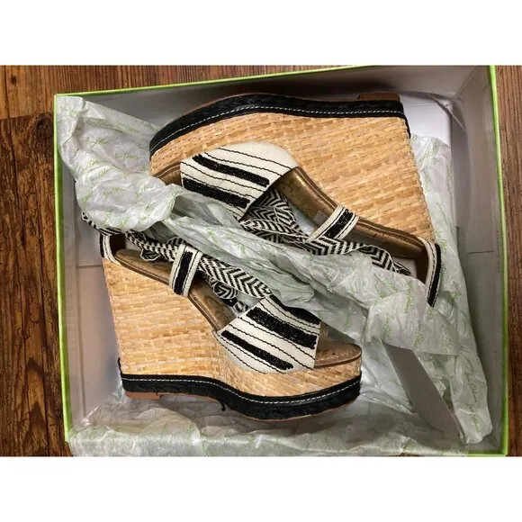Sam Edelman Wedge Shoes Canvas Size 8 New In Box