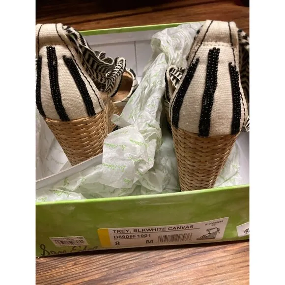 Sam Edelman Wedge Shoes Canvas Size 8 New In Box