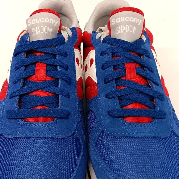 Saucony Men's Shadow Original Low Top Sneakers - Blue and Red