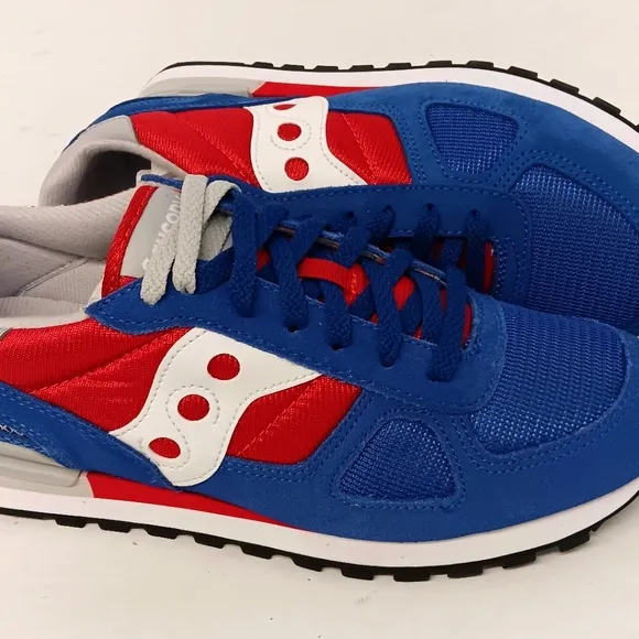 Saucony Men's Shadow Original Low Top Sneakers - Blue and Red
