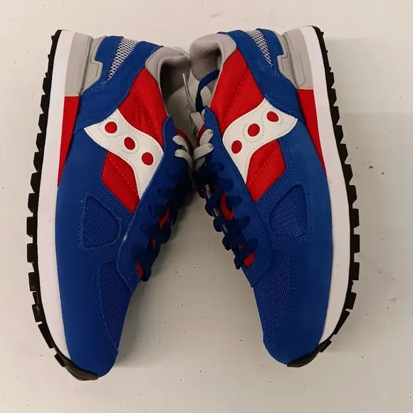 Saucony Men's Shadow Original Low Top Sneakers - Blue and Red