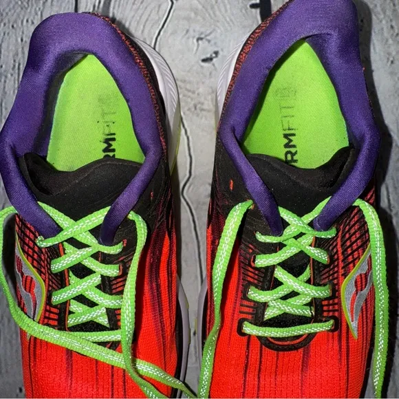 Saucony Vibrant Neon Guide 14 Running Shoes Sz 8