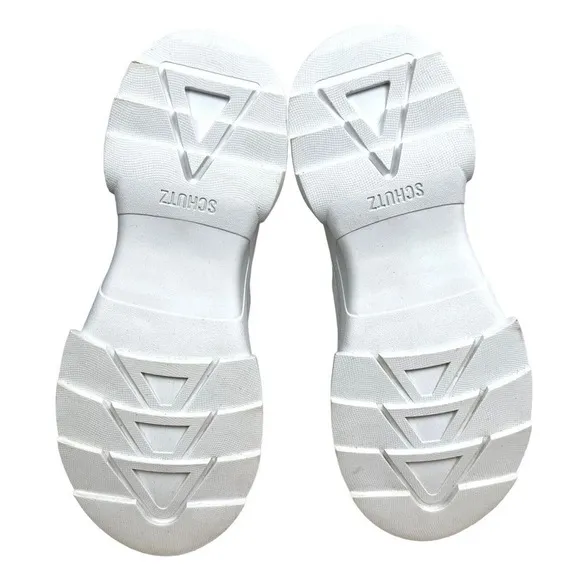 Schutz Evilyse Sneaker Laceless Elastic Trim‎ Slip On Cushioned White Women 10B