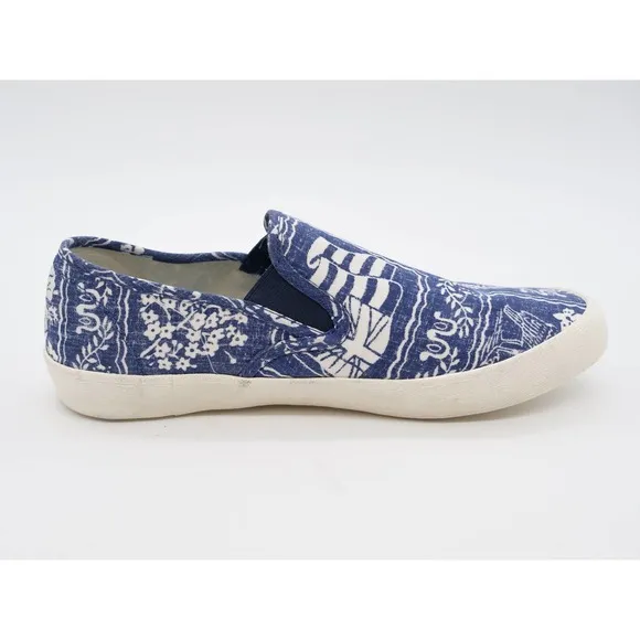 Seavees Slip On Shoes Mens 8 Reyn Spooner Baja Blue Casual Low Top Sneaker