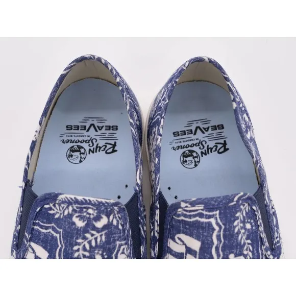 Seavees Slip On Shoes Mens 8 Reyn Spooner Baja Blue Casual Low Top Sneaker