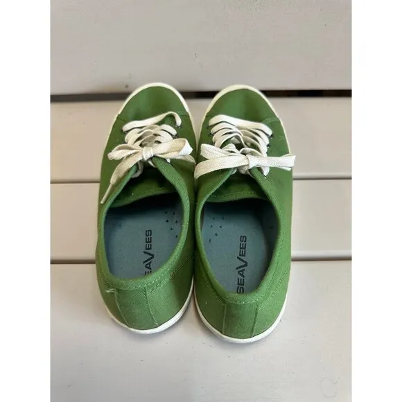 SeaVees Womens Monterey Recycled Cotton Canvas Sneaker Shoes 9 Classic Cactus